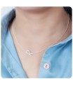 Letter R Silver Necklace SPE-5532